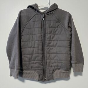 4T Quilted-Front Lined Jacket, Hood, Front Pockets, Gary, Full Zip, EUC